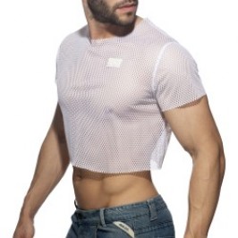 Mangas cortas de la marca ADDICTED - Mesh crop top - blanco - Ref : AD1189 C01