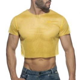 Short Sleeves of the brand ADDICTED - Mesh crop top - yellow - Ref : AD1189 C03