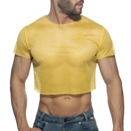 Mesh crop top - gelb