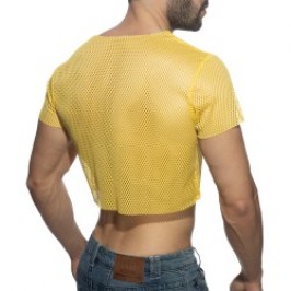 Mangas cortas de la marca ADDICTED - Mesh crop top - amarillo - Ref : AD1189 C03