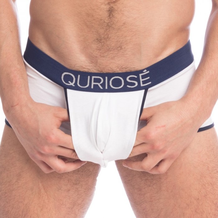 Boxer, shorty de la marque QURIOSÉ - Boxer Let Me Out - blanc - Ref : QU22 TWO NA50