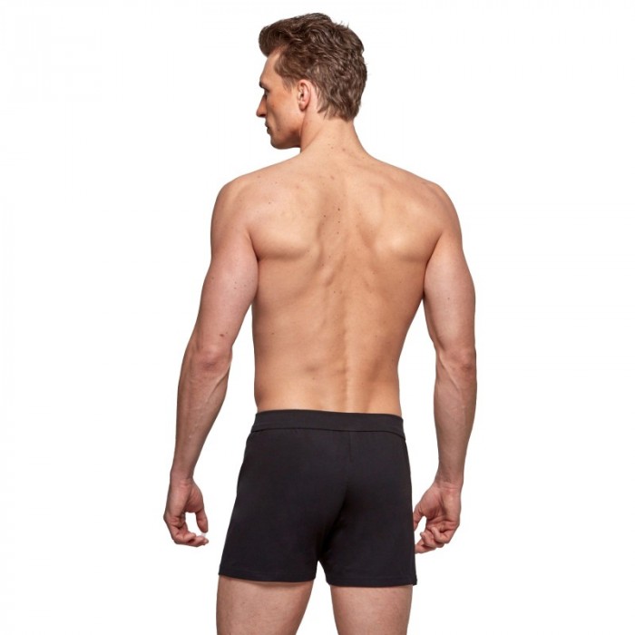 Boxer del marchio IMPETUS - Slip a discesa in cotone puro - nero - Ref : 1271001 020