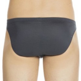 Slip de la marca HOM - Algodón mercerizado gris Comfort micro slip - Ref : 359699 00ZU