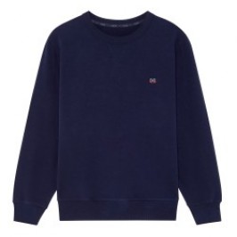 In alto del marchio HOM - Felpa girocollo HOM Sport Lounge - blu navy - Ref : 402596 00RA