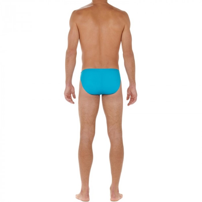 Brief of the brand HOM - Slip micro Feathers - turquoise - Ref : 404756 00PF