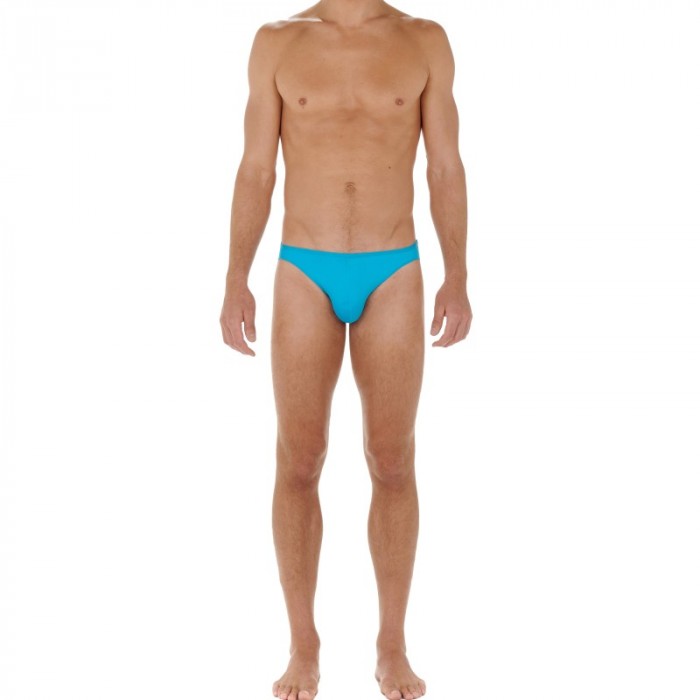 Slip, Tanga de la marque HOM - Slip micro Plumes - turquoise - Ref : 404756 00PF