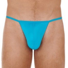 Thong of the brand HOM - G-String Plume - turquoise - Ref : 359931 00PF