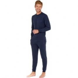 Pantaloni del marchio HOM - Pantaloni Sport Lounge HOM - blu navy - Ref : 402597 00RA