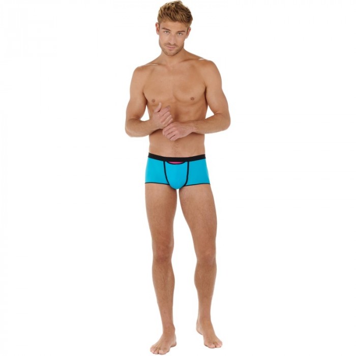 Boxer shorts, Shorty of the brand HOM - Boxer short HO1 Feather up LIMITED EDITION - turquoise - Ref : 402373 00PF