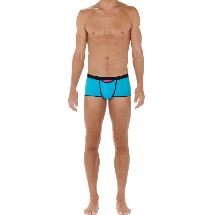 Boxer shorts, Shorty of the brand HOM - Boxer short HO1 Feather up LIMITED EDITION - turquoise - Ref : 402373 00PF