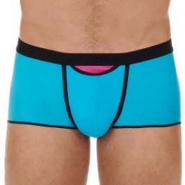 Boxer, shorty de la marque HOM - Boxer court HO1 Plume up EDITION LIMITEE - turquoise - Ref : 402373 00PF