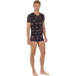 Short Sleeves of the brand HOM - T-Shirt V Neck HOM Temptation Sebastian - Ref : 402653 P004
