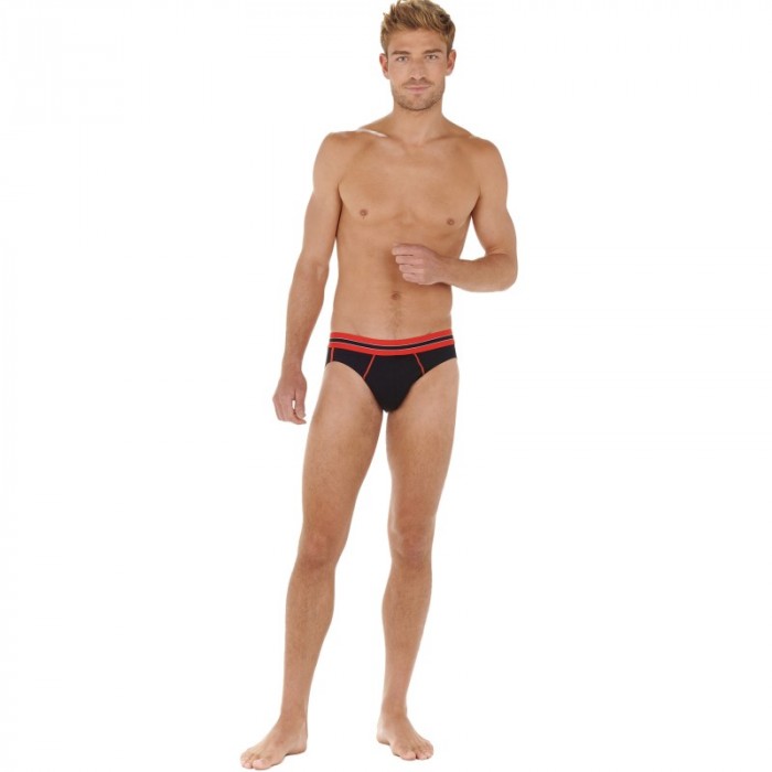 Slip de la marca HOM - Micro Calzoncillos HOM Homrun - negro - Ref : 402655 0004