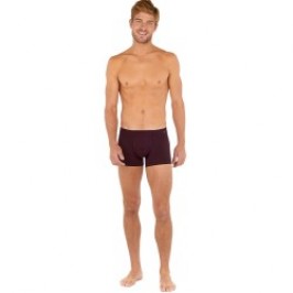 Pantaloncini boxer, Shorty del marchio HOM - Boxer comfort Tencel Soft - bordeaux - Ref : 402678 00ZQ