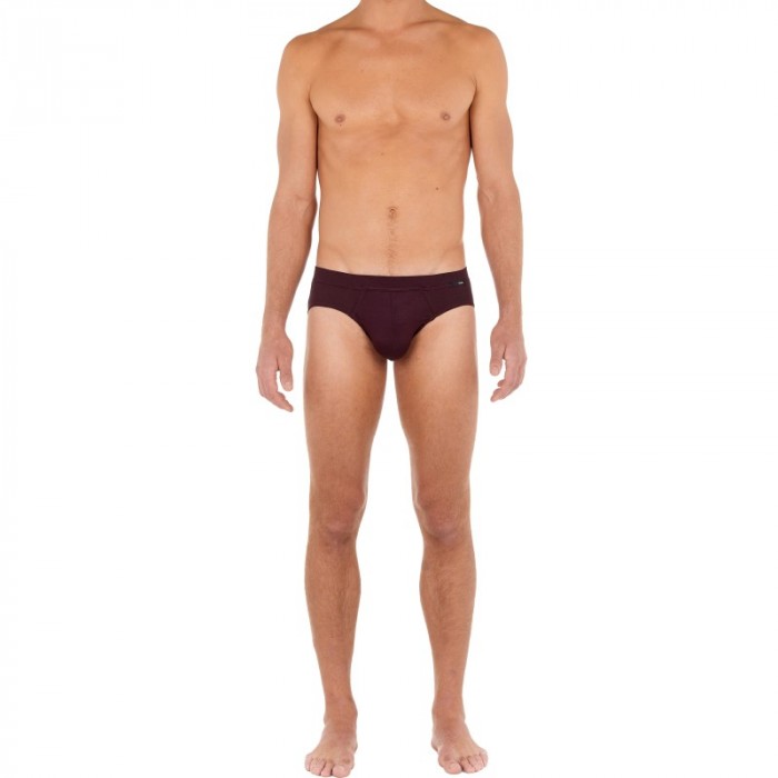 Slip, Tanga de la marque HOM - Mini Slip Comfort Tencel Soft - bordeaux - Ref : 402677 00ZQ