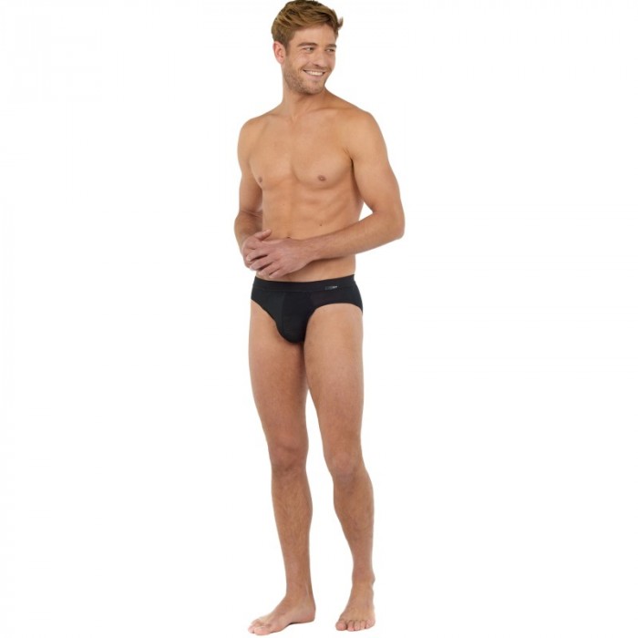 Slip, Tanga de la marque HOM - Mini Slip Comfort Tencel Soft - noir - Ref : 402677 0004