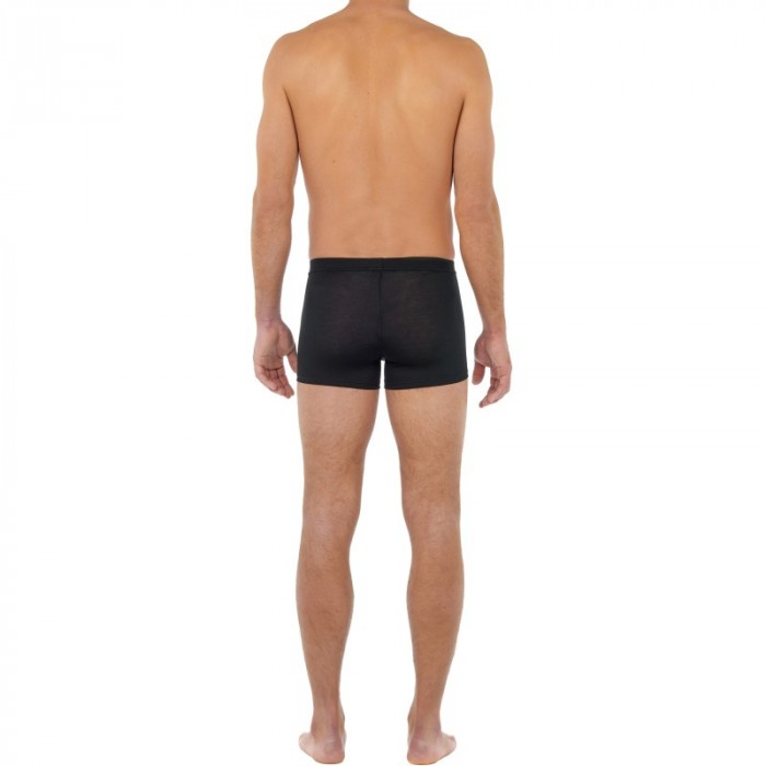 Pantaloncini boxer, Shorty del marchio HOM - Boxer comfort Tencel Soft - nero - Ref : 402678 0004