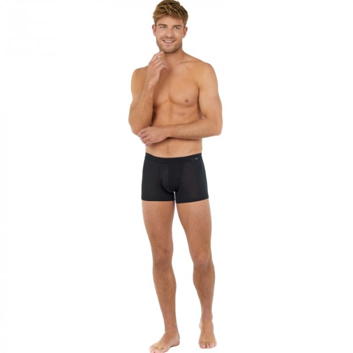 Boxer, shorty de la marque HOM - Boxer comfort Tencel Soft - noir - Ref : 402678 0004