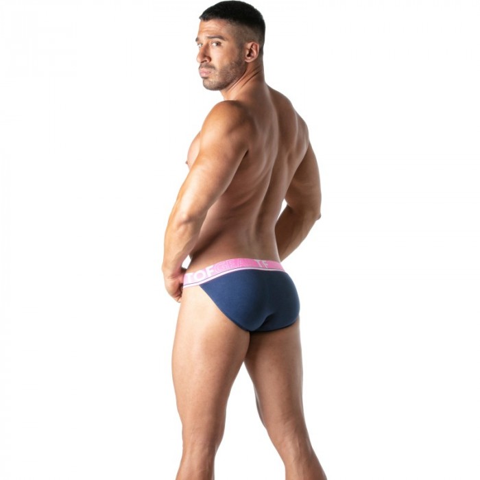 Slip de la marca TOF PARIS - Tanga Champion Tof Paris - Azul Marino - Ref : TOF299BM