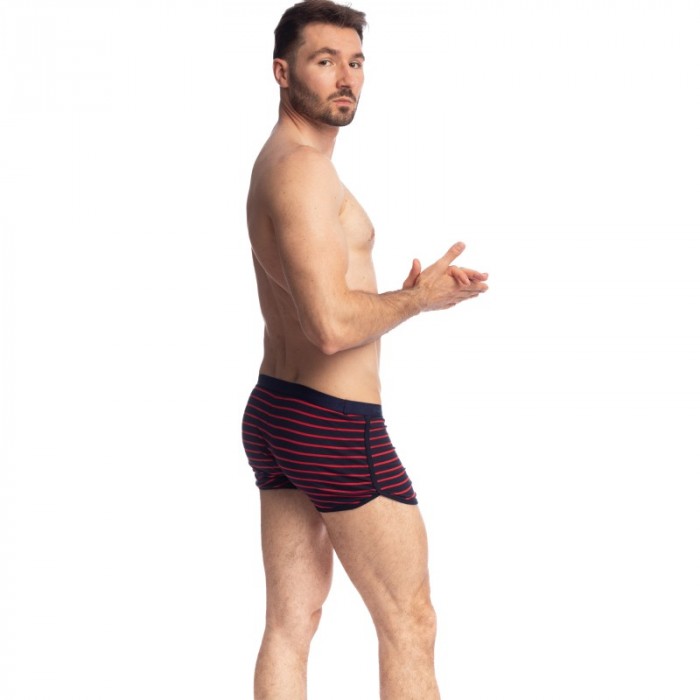 Kurze der Marke L HOMME INVISIBLE - Querelle de Brest - Short Freedom marineblau und rot - Ref : HW139 QDB 949