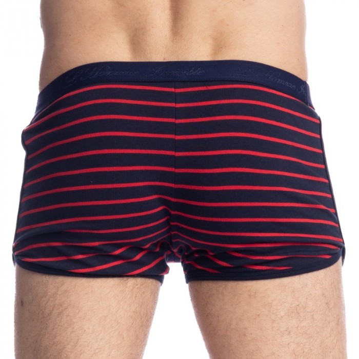 Corto de la marca L HOMME INVISIBLE - Querelle de Brest - Short Freedom azul marino y rojo - Ref : HW139 QDB 949