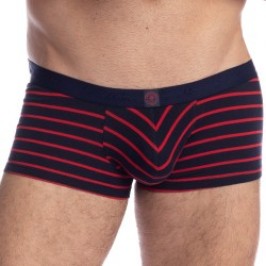 Shorts Boxer, Shorty de la marca L HOMME INVISIBLE - Querelle de Brest - Hipster Push-Up azul marino y rojo - Ref : MY39 QDB 949