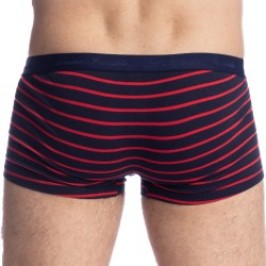 Boxer, shorty de la marque L HOMME INVISIBLE - Querelle de Brest - Hipster Push-Up bleu marine et rouge - Ref : MY39 QDB 949