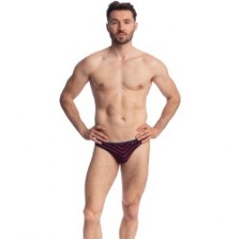 Slip de la marca L HOMME INVISIBLE - Querelle De Brest - Mini Slip azul marino y rojo - Ref : MY44 QDB 949