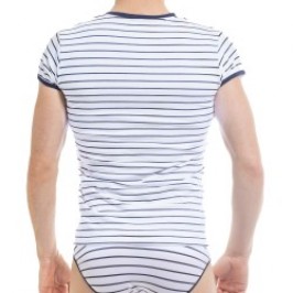 Manches courtes de la marque L HOMME INVISIBLE - Querelle de Brest - T-Shirt col V - Ref : MY91 QDB RAY