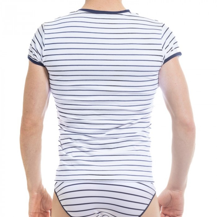 Mangas cortas de la marca L HOMME INVISIBLE - Querelle de Brest - T-Shirt cuello en V - Ref : MY91 QDB RAY