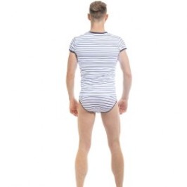 Manches courtes de la marque L HOMME INVISIBLE - Querelle de Brest - T-Shirt col V - Ref : MY91 QDB RAY