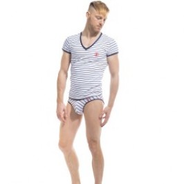 Maniche del marchio L HOMME INVISIBLE - Querelle de Brest - T-Shirt scollo V - Ref : MY91 QDB RAY