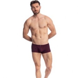 Shorts Boxer, Shorty de la marca L HOMME INVISIBLE - Querelle De Brest - Miniboxer Push Up azul marino y rojo - Ref : UW09 QDB 9