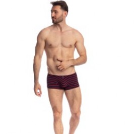 Boxer, shorty de la marque L HOMME INVISIBLE - Querelle De Brest - Mini boxer Push Up bleu marine et rouge - Ref : UW09 QDB 949