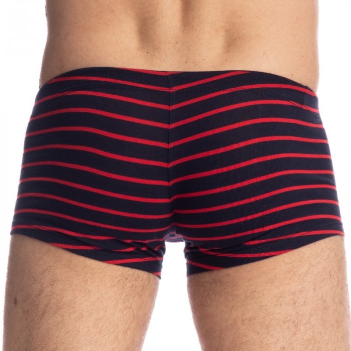 Boxer, shorty de la marque L HOMME INVISIBLE - Querelle De Brest - Mini boxer Push Up bleu marine et rouge - Ref : UW09 QDB 949