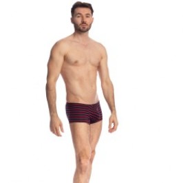 Boxer shorts, Shorty of the brand L HOMME INVISIBLE - Querelle De Brest - Miniboxer Push Up navy and red - Ref : UW09 QDB 949