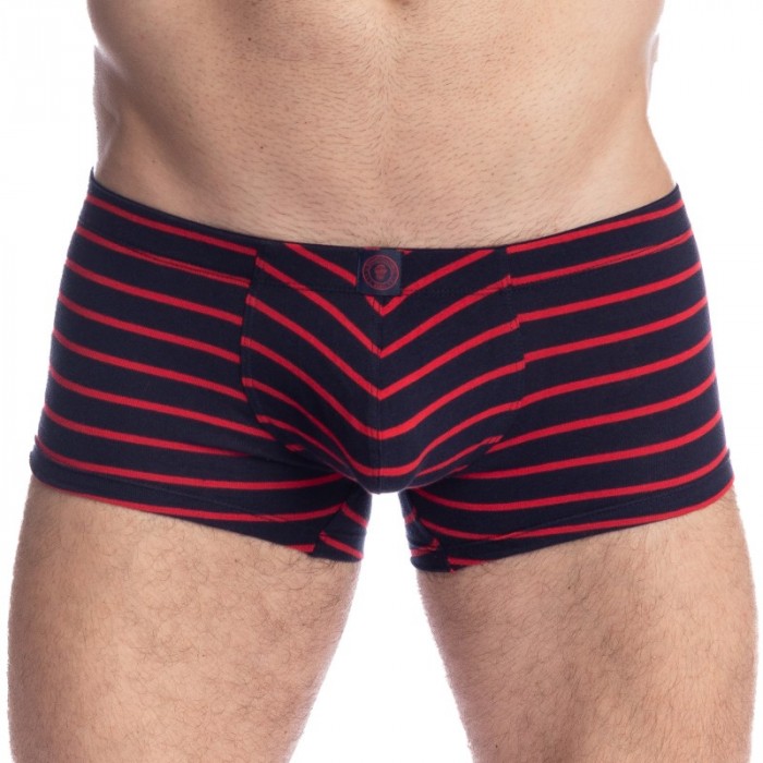 Boxer shorts, Shorty of the brand L HOMME INVISIBLE - Querelle De Brest - Miniboxer Push Up navy and red - Ref : UW09 QDB 949