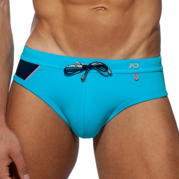 Slip de bain de la marque ADDICTED - Slip de bain Racing Side - bleu - Ref : ADS231 C08