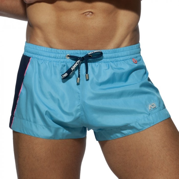 Shorts de baño de la marca ADDICTED - Pantalones cortos de natación Racing Side - azul - Ref : ADS232 C08