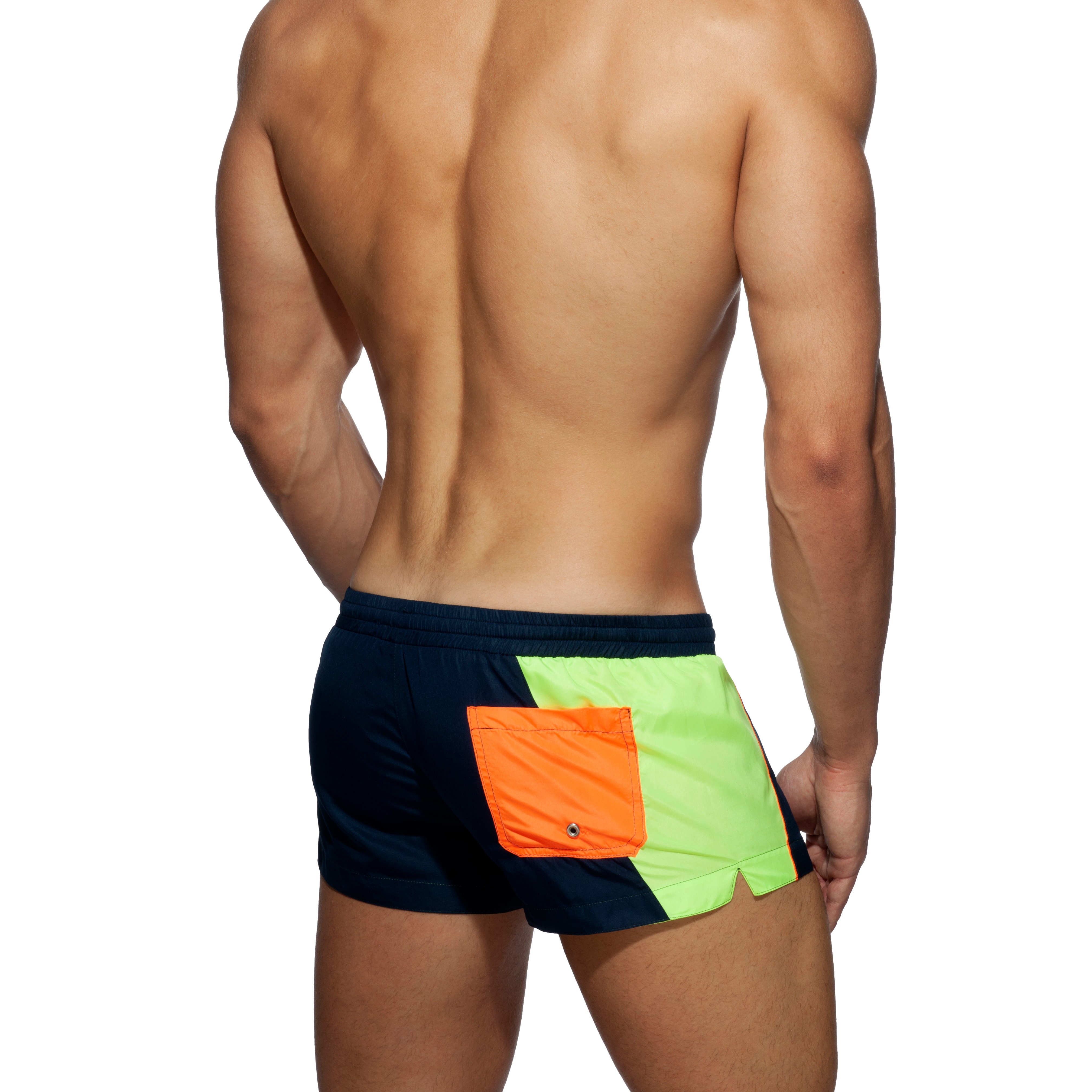 Boxer de bain homme avec bandes latérales / Racing