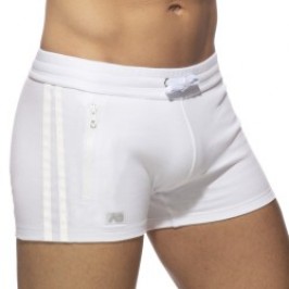 Short de la marque ADDICTED - Zip pocket sports short - blanc - Ref : AD1002 C01 