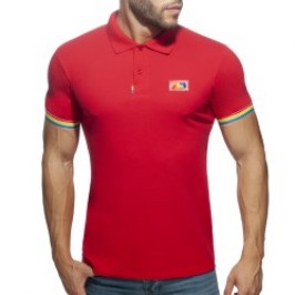 Polo of the brand ADDICTED - Polo Rainbow - red - Ref : AD960 C06 