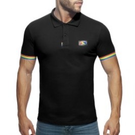 Polo del marchio ADDICTED - Polo Rainbow - nero - Ref : AD960 C10