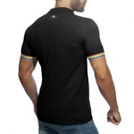 Polo of the brand ADDICTED - Polo Rainbow - black - Ref : AD960 C10