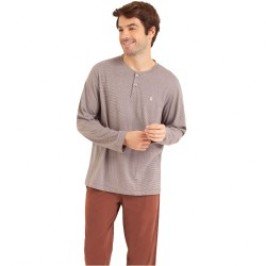 Pijamas de la marca EMINENCE - Pijama con cuello en T Algodón orgánico Eminence - Ref : LP16 7844