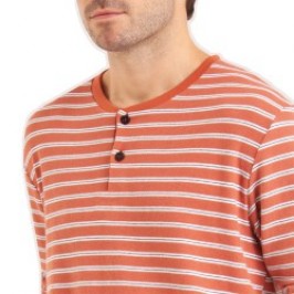 Pyjamas der Marke EMINENCE - Pyjama mit T-Ausschnitt Cotton Interlock Eminence - orange - Ref : LP09 4778