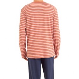 Pyjamas der Marke EMINENCE - Pyjama mit T-Ausschnitt Cotton Interlock Eminence - orange - Ref : LP09 4778