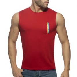 Tank top of the brand ADDICTED - Tank top RAINBOW TAPE - red - Ref : AD992 C06