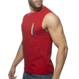 Canotta del marchio ADDICTED - Tank top RAINBOW TAPE - rosso - Ref : AD992 C06