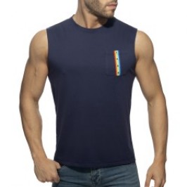 Tirantes de la marca ADDICTED - Tank top RAINBOW TAPE - azul - Ref : AD992 C09